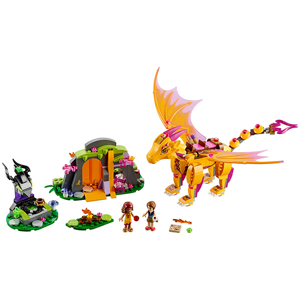 Lego Elves. Лего Эльфы. Лавовая пещера дракона огня  